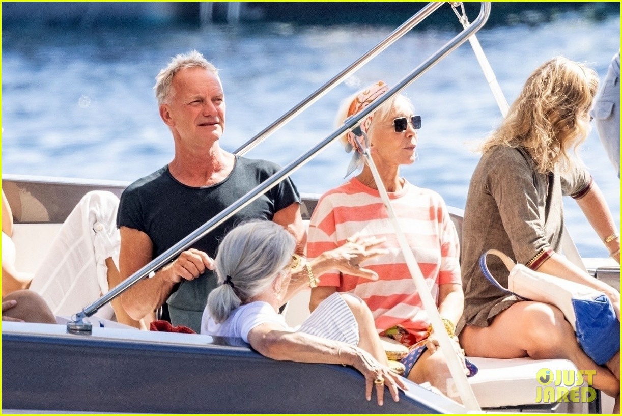jessica chastain runs into sting in italy 054591676
