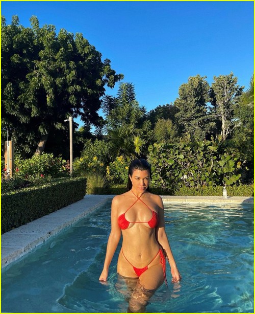Kourtney Kardashian in her bikini