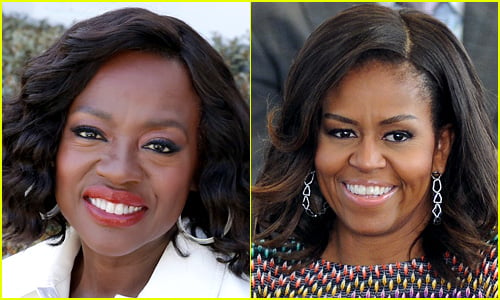 Side-by-side comparison of Viola Davis and Michelle Obama