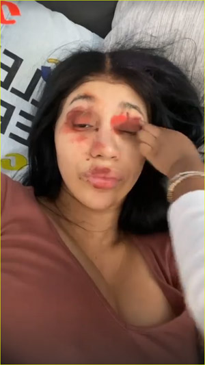 Cardi B gets makeup done by daughter Kulture