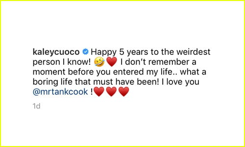 Kaley Cuoco's comment