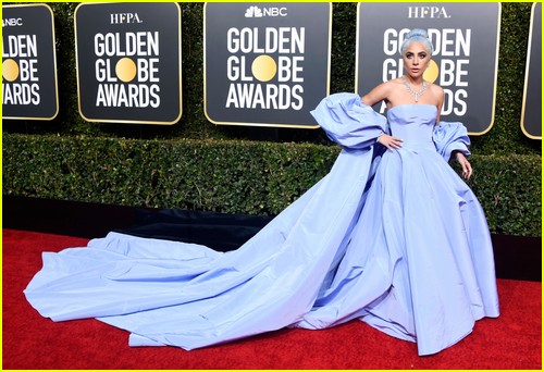 Lady Gaga on Golden Globes red carpet