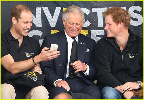 Charles, William and Harry at the 2014 Invictus Games