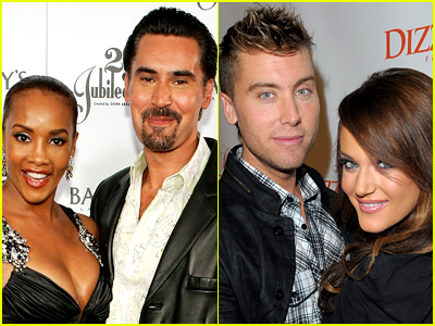 Vivica A Fox and Lance Bass with their dancing partners