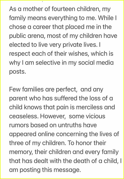 Mia Farrow statement