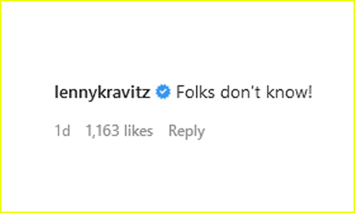 Lenny Kravitz Comment