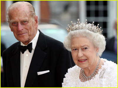 Prince Philip and Queen Elizabeth on red carpet