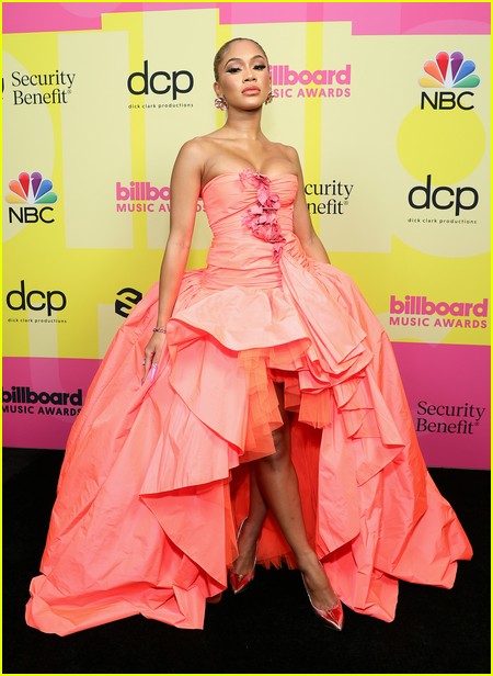 Saweetie on the Billboard Music Awards 2021 red carpet