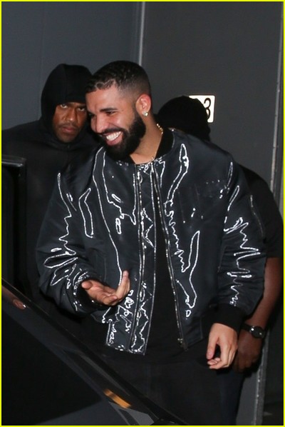 Candid photo of Drake out and about