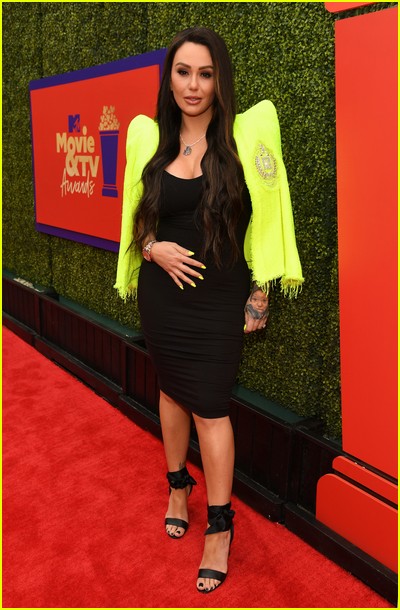 JWoww on red carpet at the MTV Movie and TV Awards Unscripted