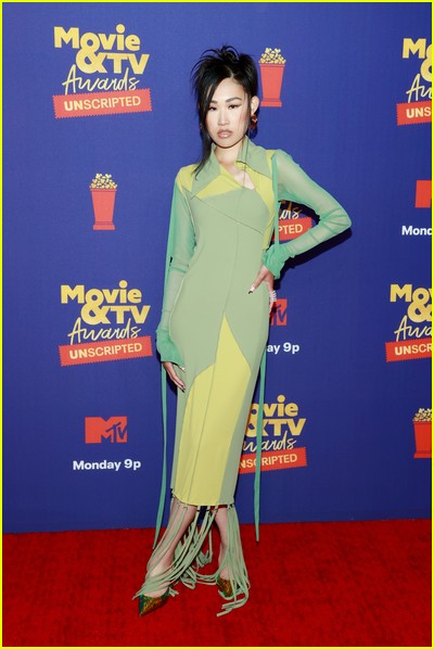 Jaime Xie  on red carpet at the MTV Movie and TV Awards Unscripted