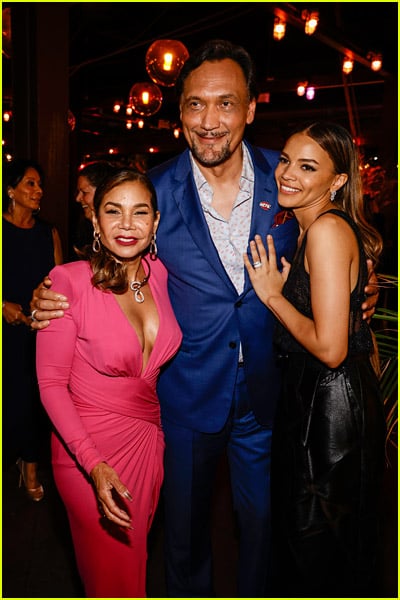 Leslie Grace and Daphne Rubin-Vega with Jimmy Smits at the 