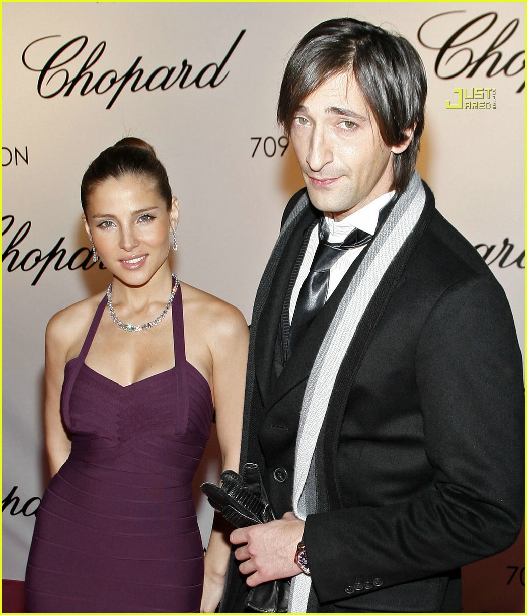 Adrien Brody and Spanish actress girlfriend Elsa Pataky walk down the red c...