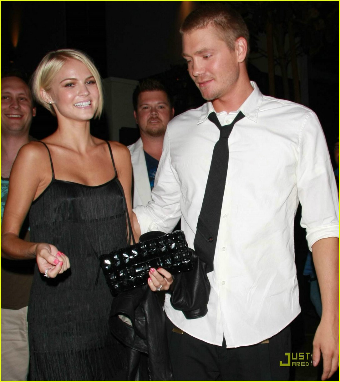 Chad Michael Murray and his fiancée Kenzie Dalton leave STK steakhouse in W...