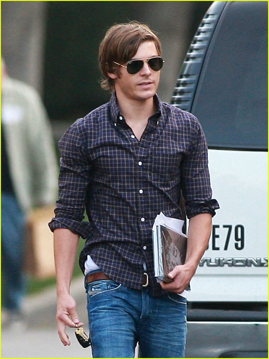 zac efron button down shirt