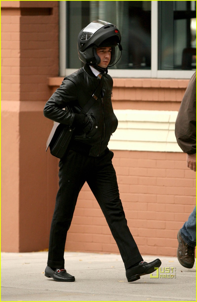 shia labeouf motorcycle wall street