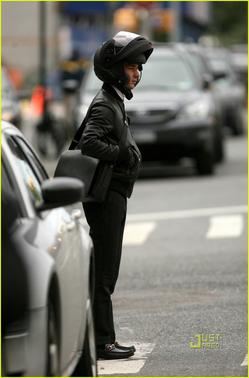 shia labeouf motorcycle wall street