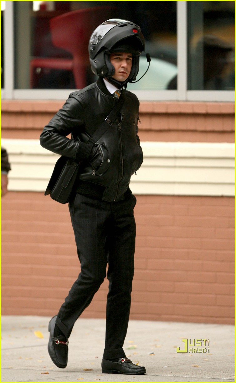 shia labeouf motorcycle wall street