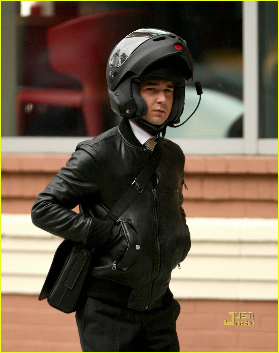 shia labeouf motorcycle wall street
