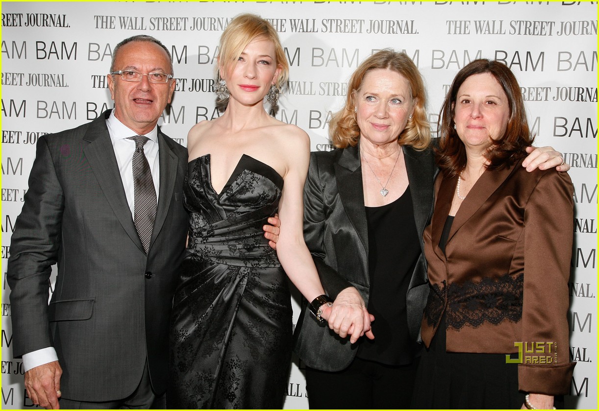 Cate Blanchett keeps wraps around English actress Charlotte Rampling at the...