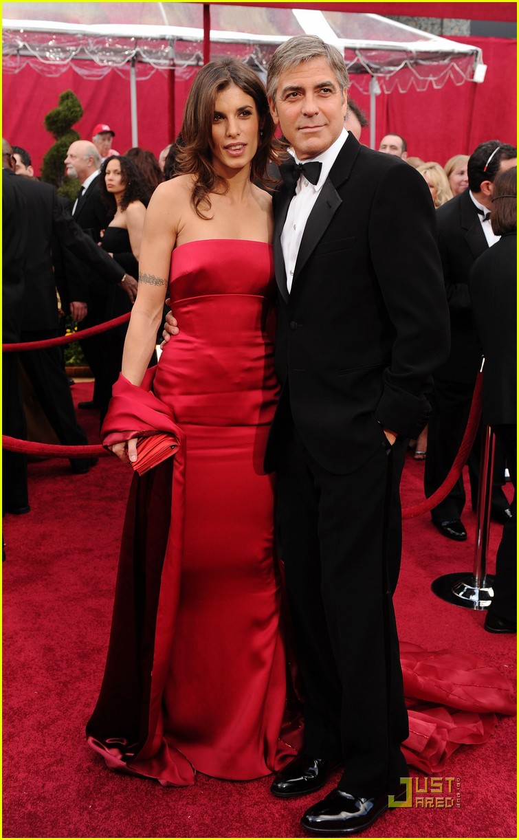 Clooney & Elisabetta Canalis Oscars 2010 Red Carpet Photo