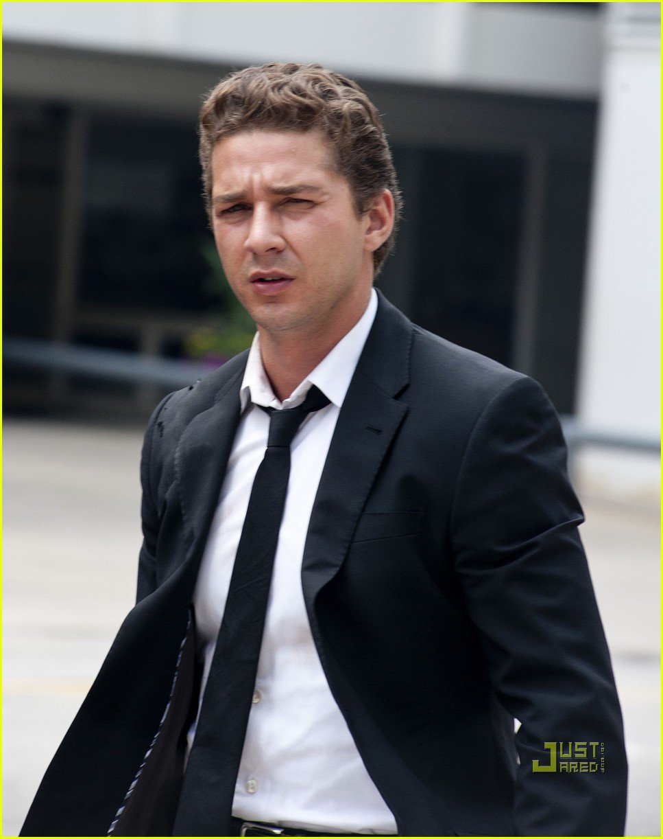Photo shia labeouf suit transformers 3 set 04 Photo 2471115 Just Jared