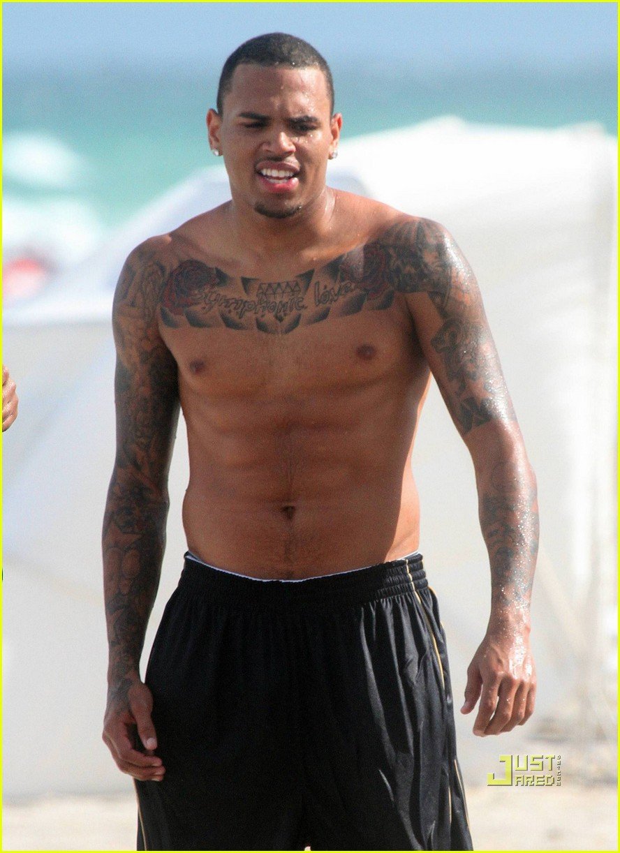 Chris Brown Shirtless Wallpaper