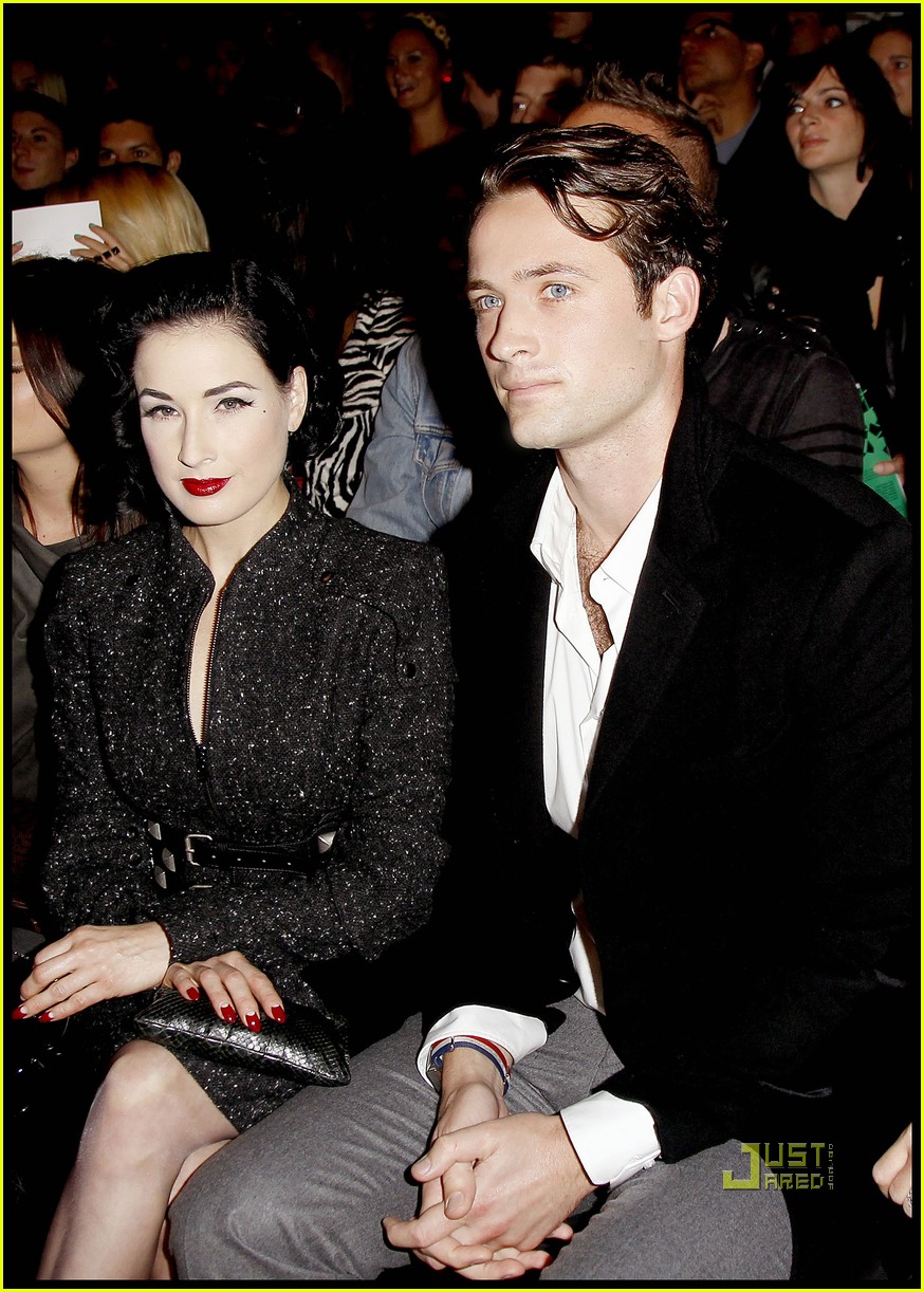 Dita Von Teese & LouisMarie de Castelbajac Fashion Father Photo