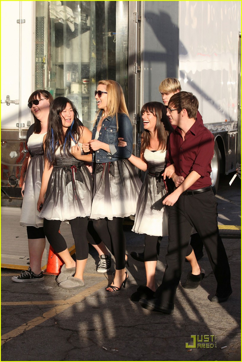 Glee Cast Giggles in Glendale Photo 2493154 Amber Riley, Cory