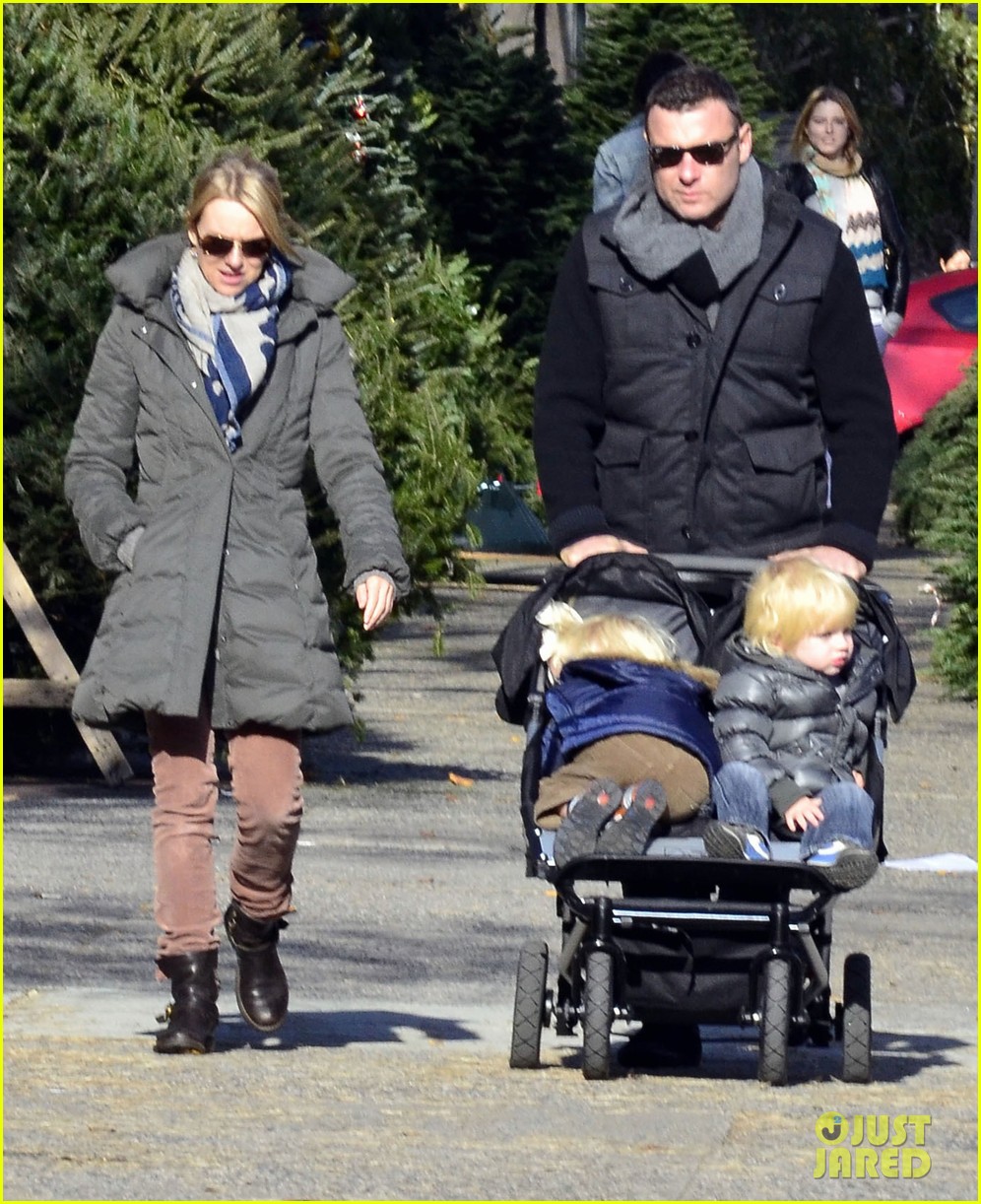 Naomi Watts & Liev Schreiber Christmas Shopping with the Boys! Photo