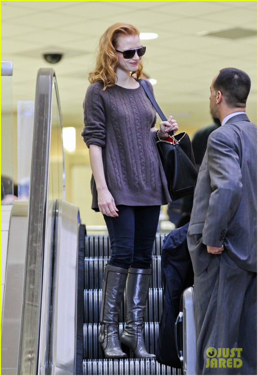 Jessica Chastain Lands at LAX: Photo 2619604 | Jessica Chastain Photos