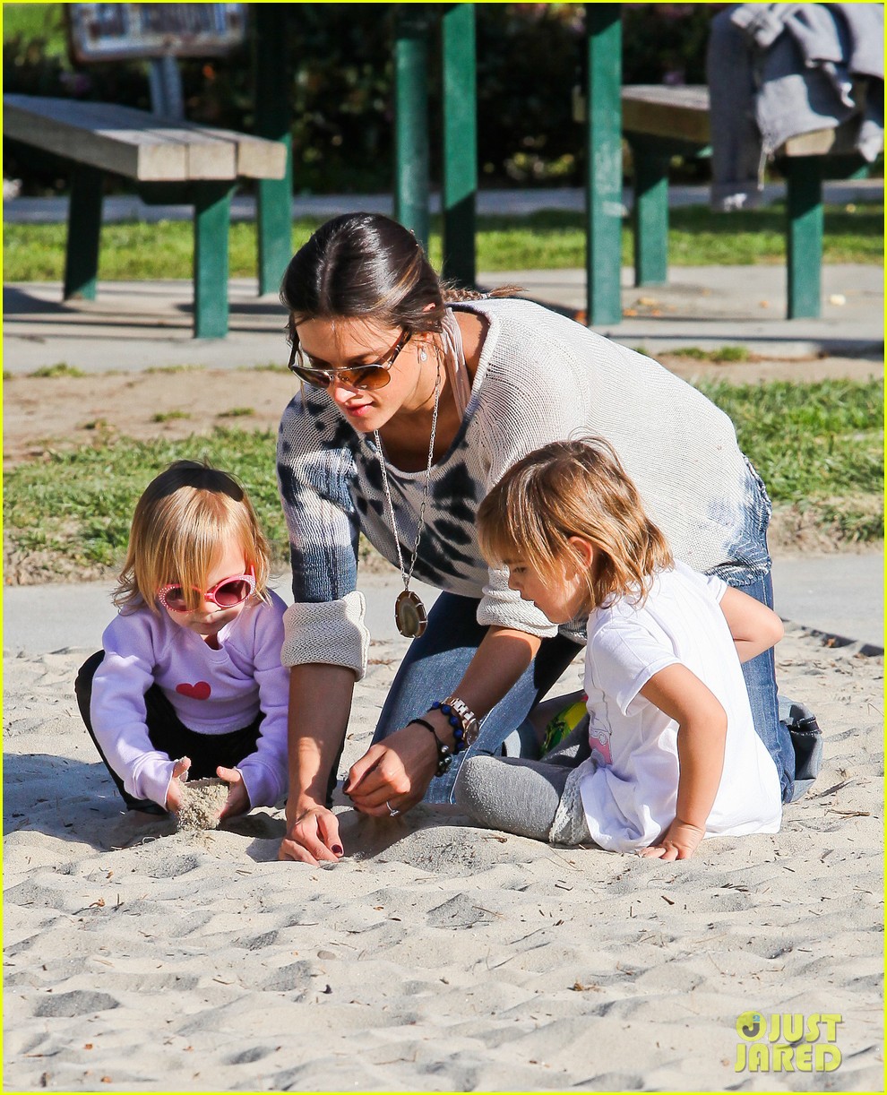 Alessandra Ambrosio & Anja Playground Kisses! Photo 2635524