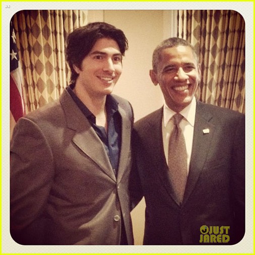 President Obama Meets with Young Hollywood Photo 2672067 Barack Obama, Brandon Routh, Dianna