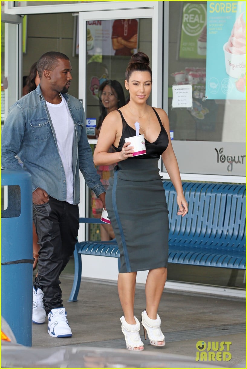 Kim Kardashian & Kanye West: Fro-yo Fun!: Photo 2703903 | Kanye West