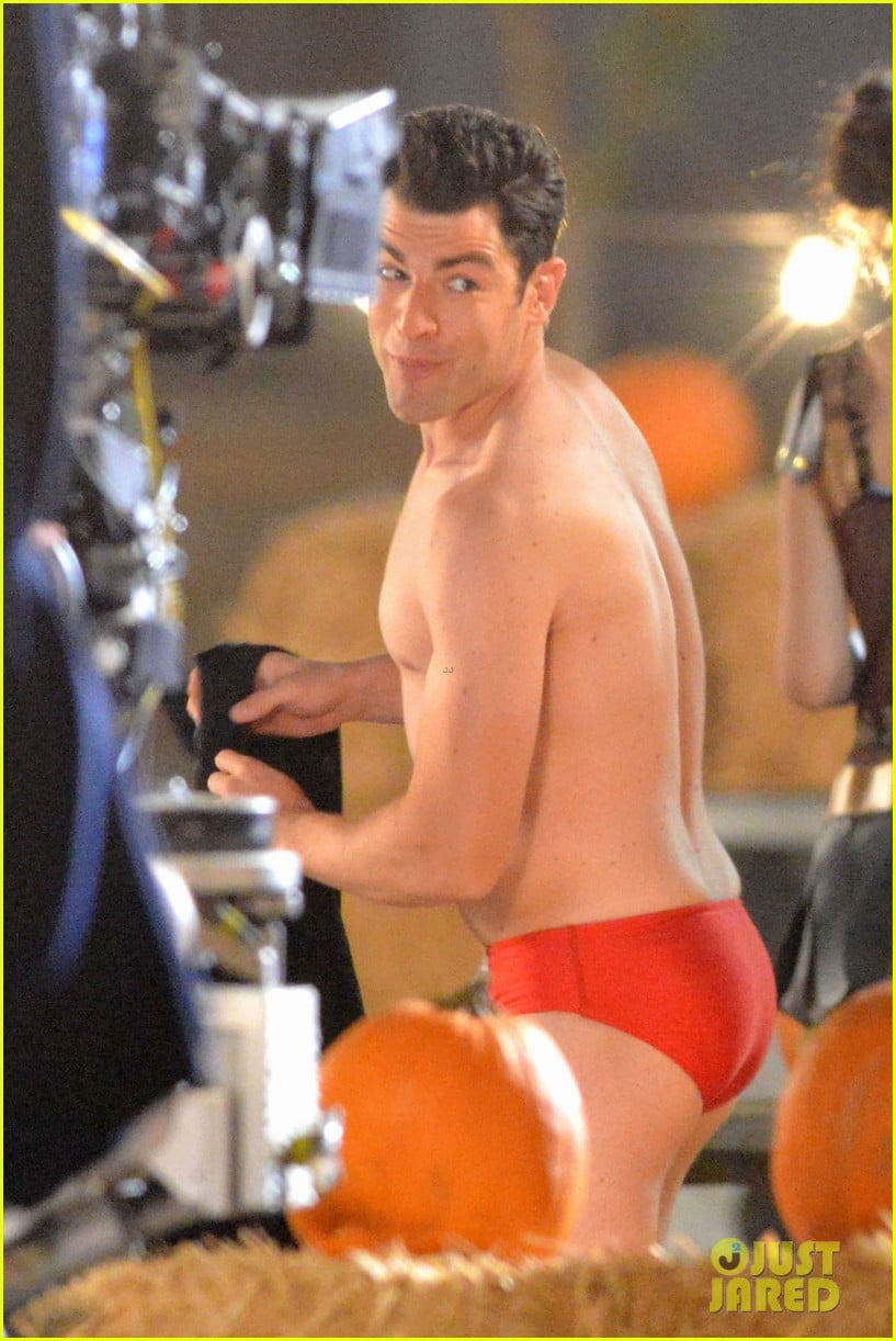 Full Sized Photo of max greenfield shirtless speedo sexy on new girl set 04...