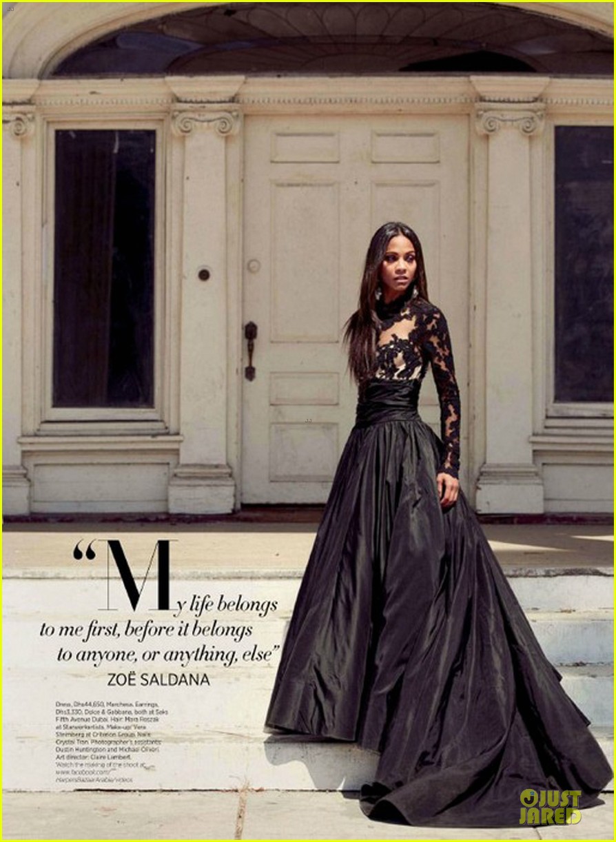 Zoe Saldana Covers 'Harper's Bazaar Arabia': Photo 2714941 | Magazine