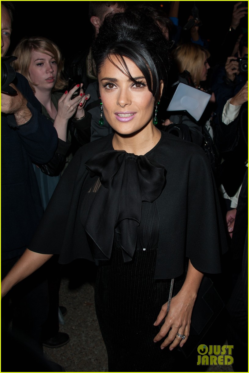 Jessica Chastain & Salma Hayek: Saint Laurent Fashion Show!: Photo