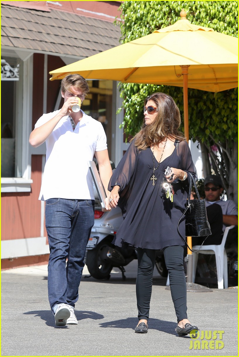 Patrick Schwarzenegger: A Votre Sante Lunch with Mom Maria Shriver