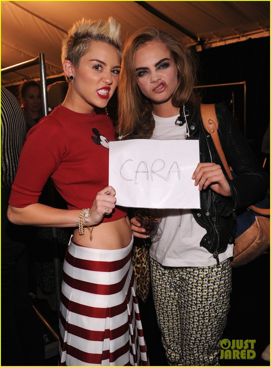 Miley Cyrus Cara Delevingne Funny Faces For Marc Jacobs Photo 