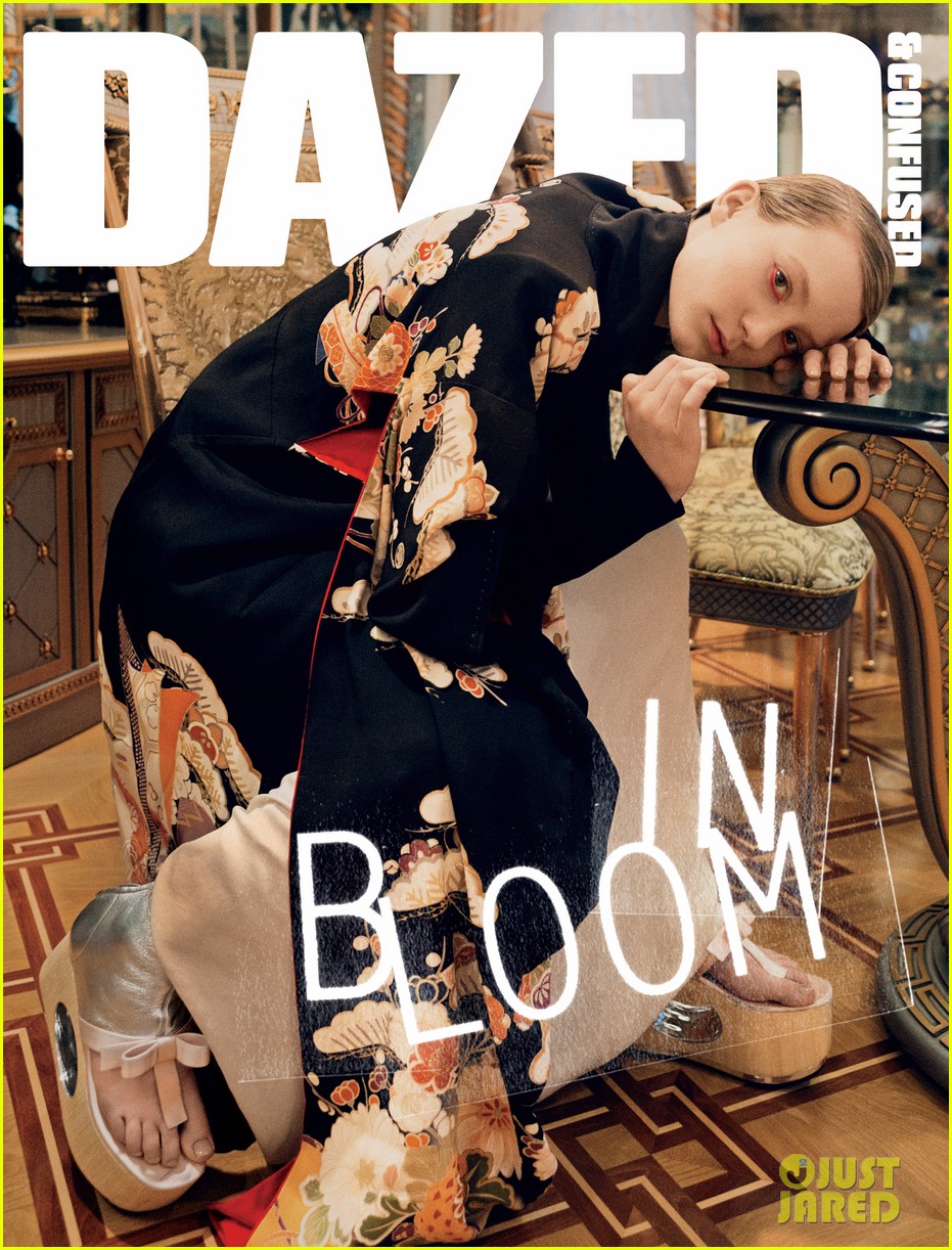 Mia Wasikowska hunkers down on the cover of Dazed & Confused magazine&a...