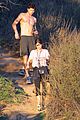 nikki reed super bowl hiking with shirtless brother nathan 01