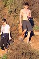 nikki reed super bowl hiking with shirtless brother nathan 06