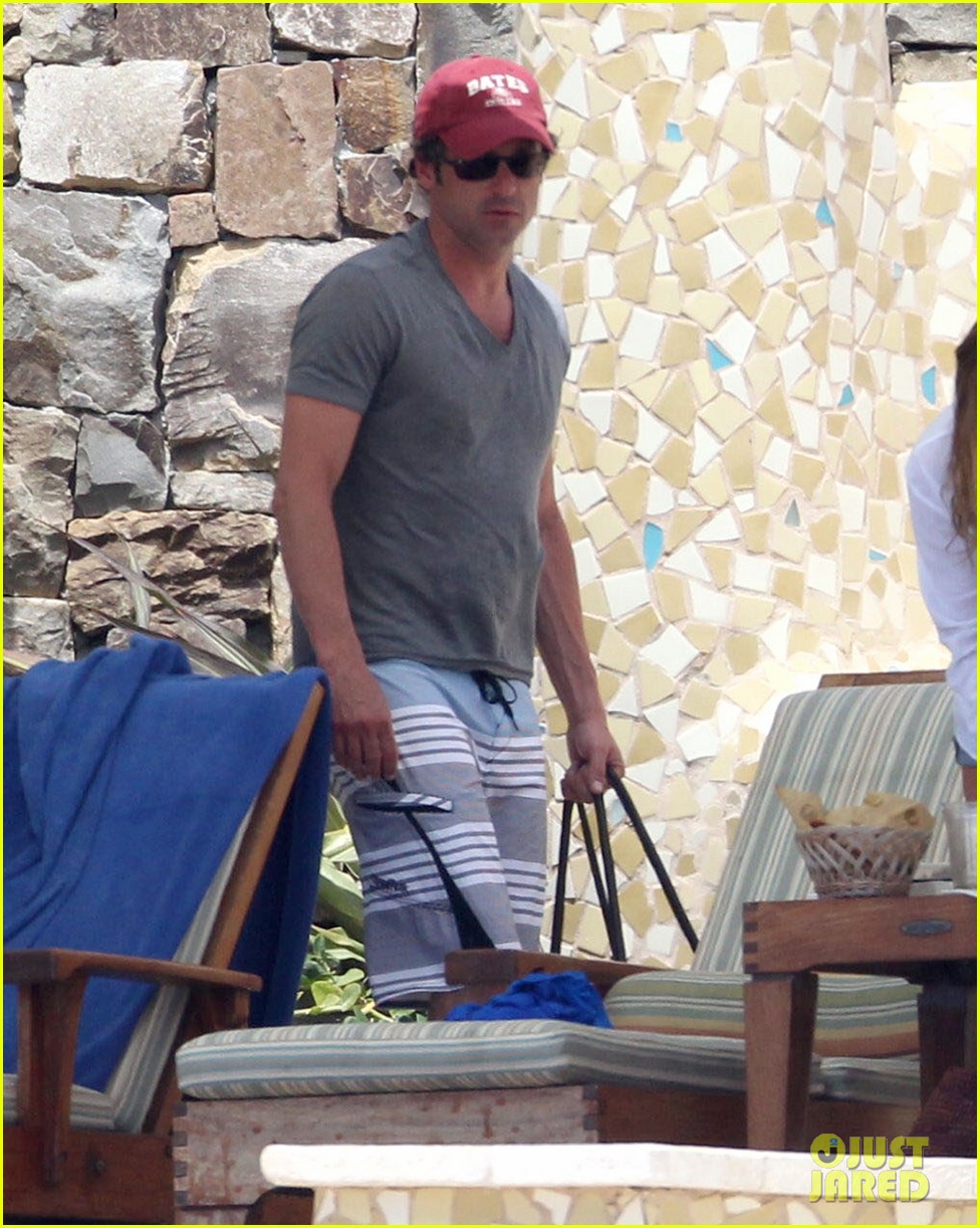 Patrick Dempsey: Shirtless Poolside Fun with the Family!: Photo 2841338