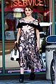 dianna agron wears floral dress with cape to att store 01