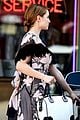 dianna agron wears floral dress with cape to att store 02