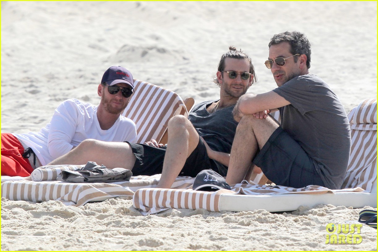 Zach Galifianakis & Ed Helms Shirtless Beach Day with Bradley Cooper