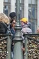 leonardo dicaprio visits famous love locks in paris 15