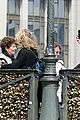 leonardo dicaprio visits famous love locks in paris 19