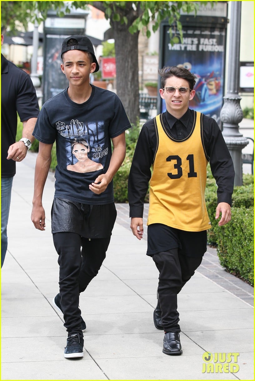 Jaden Smith spends the afternoon with his pal, Kings of Summer's Moise...