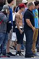justin bieber shirtless before all night studio session 06